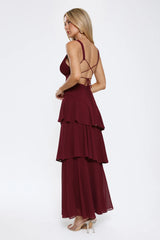Happy Vibes Maxi Dress Wine