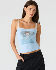 LOVE GOLDIE TANK SURF BLUE