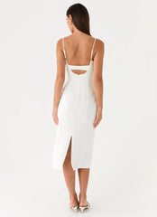 Asling Bustier Midi Dress - White
