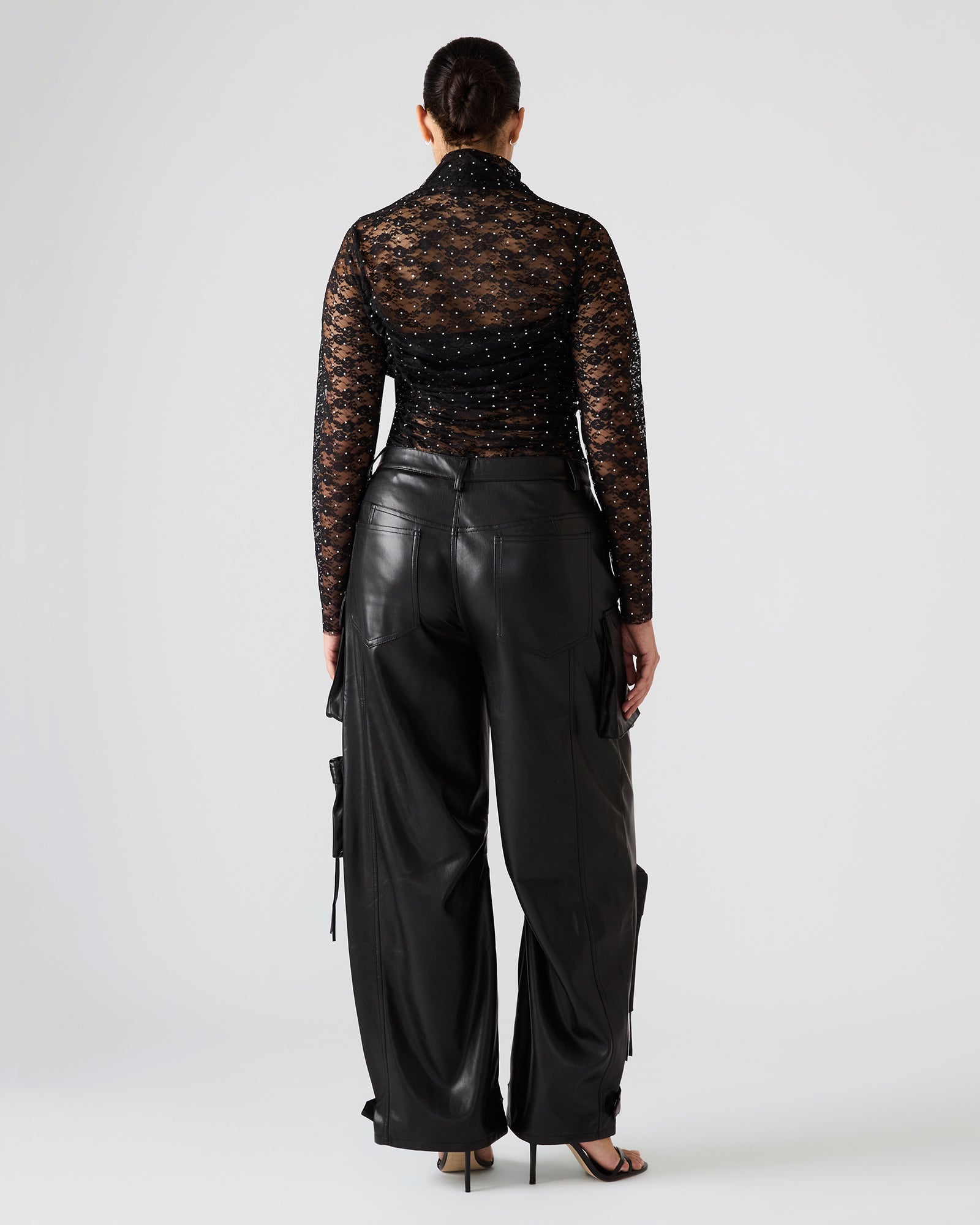 VEGAN LEATHER DUO PANT BLACK