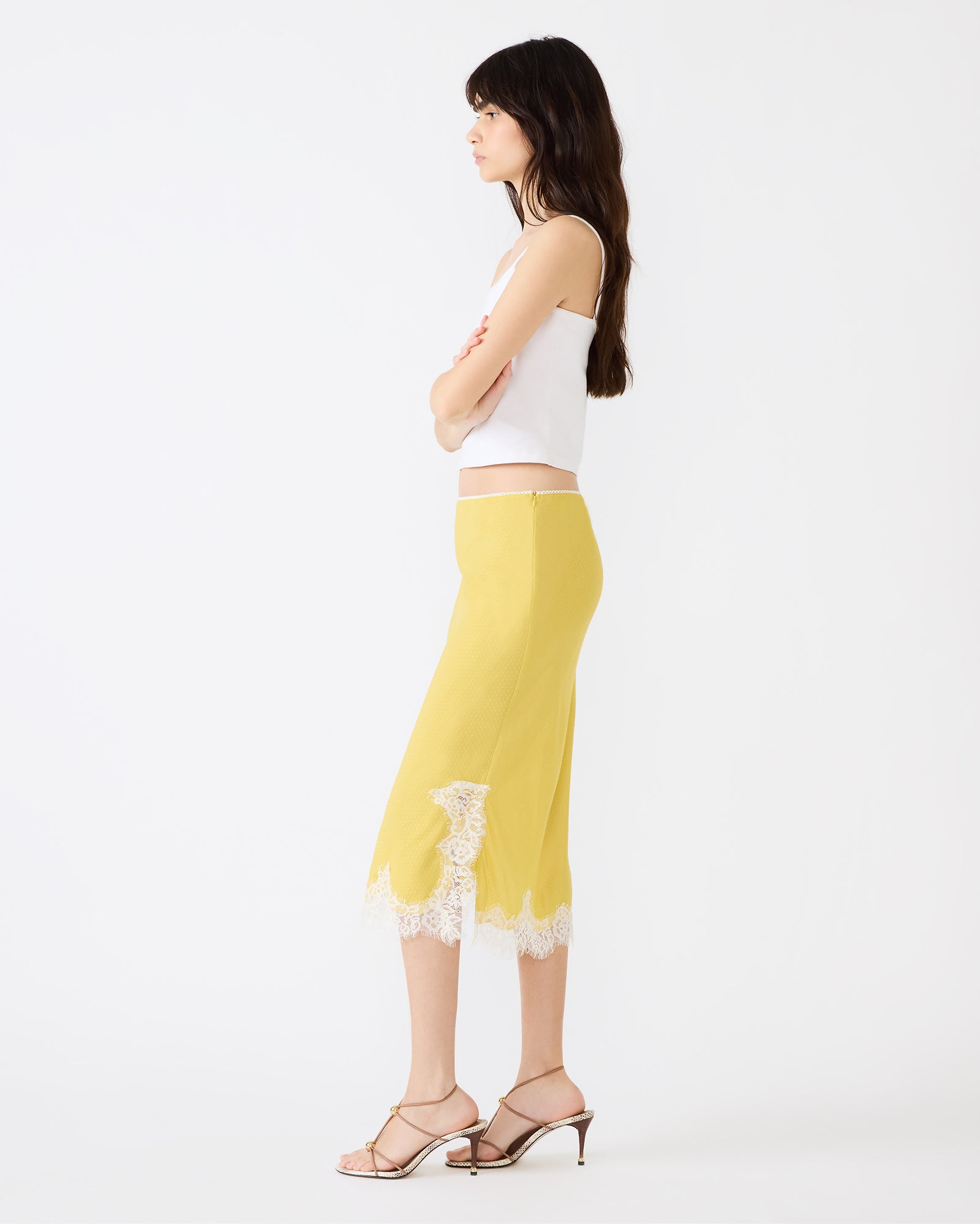 CINTHIA SKIRT GOLDEN LIME
