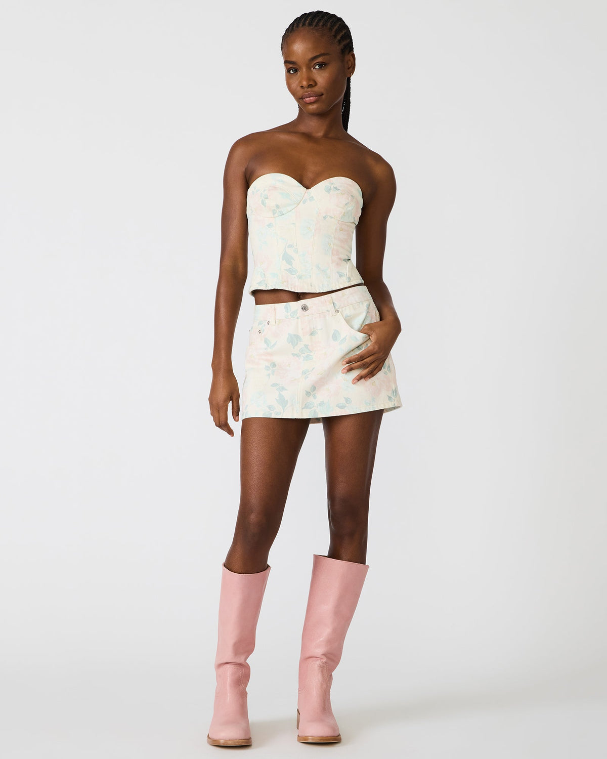 ROSELIA CORSET TOP PEACH BEIGE