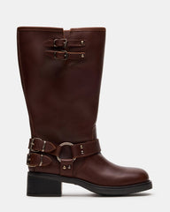 ASTOR BROWN LEATHER WIDE CALF