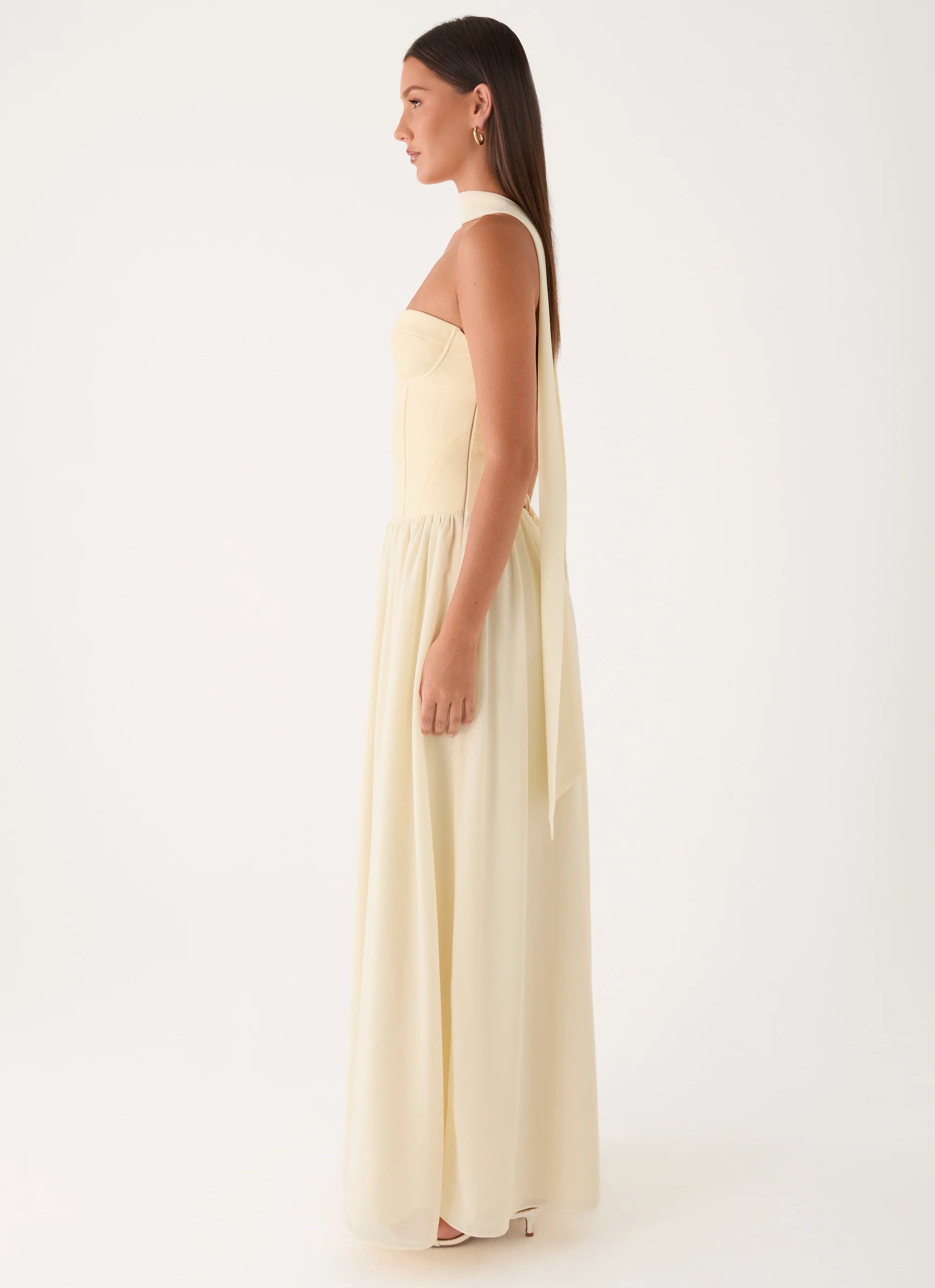 Elianah Scarf Maxi Dress - Yellow
