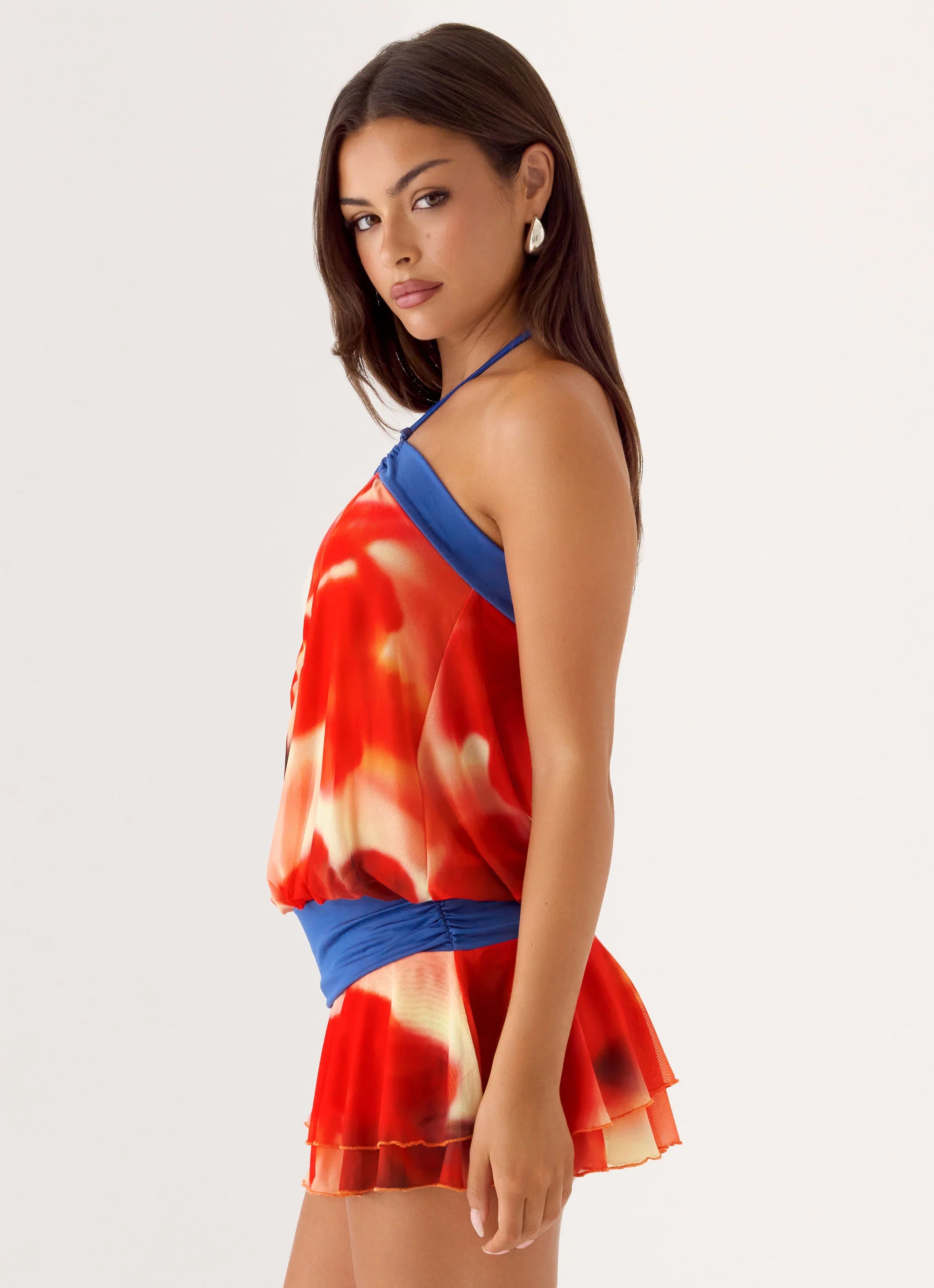 Telling You Mini Dress - Sunburnt Petal